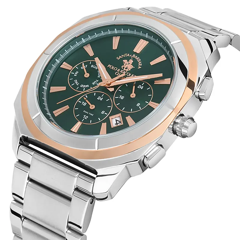 Santa Barbara Polo Racquet Club Green Dial Men s Watch SB.1.10386 4